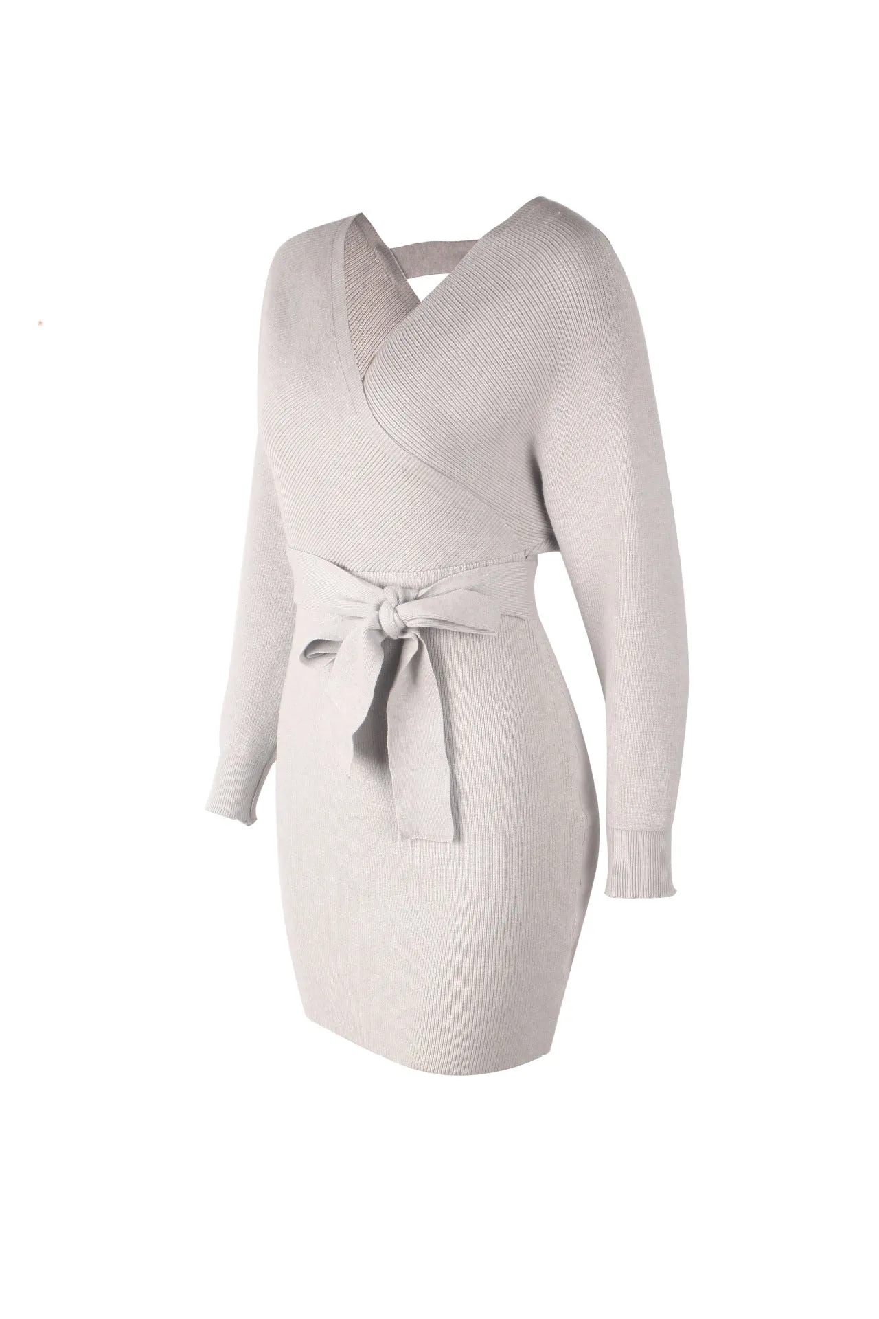 FOURBASIX Essential Knit Sweater Dress