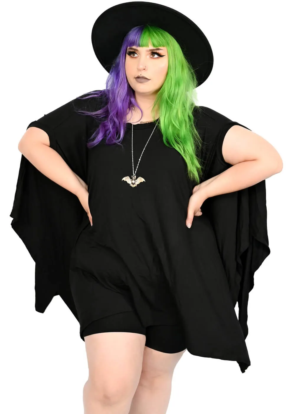 Foxblood Rhiannon Flowing Oversized Tunic Top Black