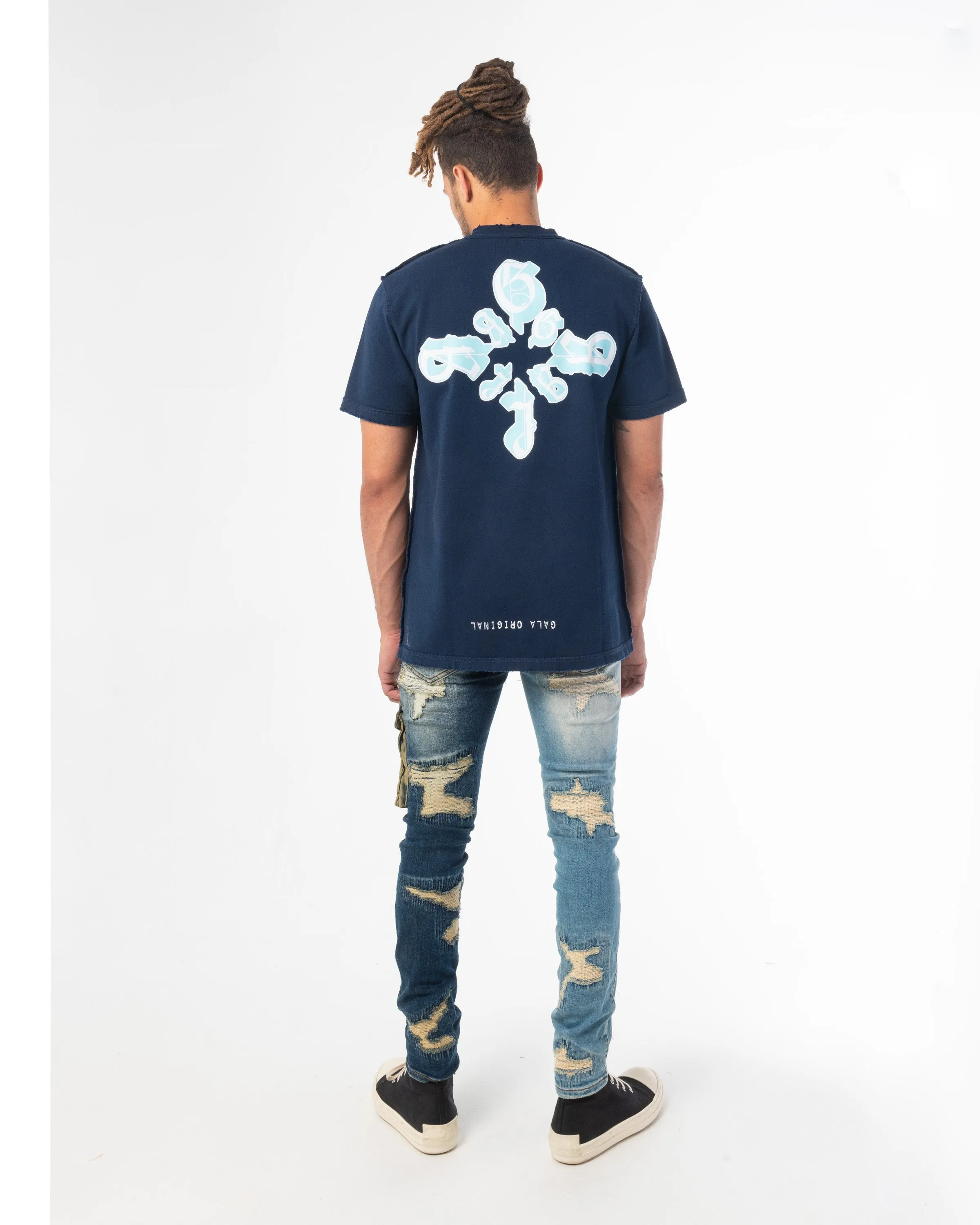 FRAGMENT DENIM (STONE/INDIGO COMBO)