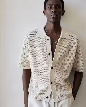 FRAME | Open Weave Cardigan | Ecru