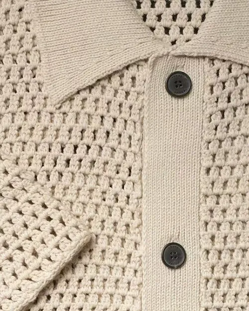 FRAME | Open Weave Cardigan | Ecru