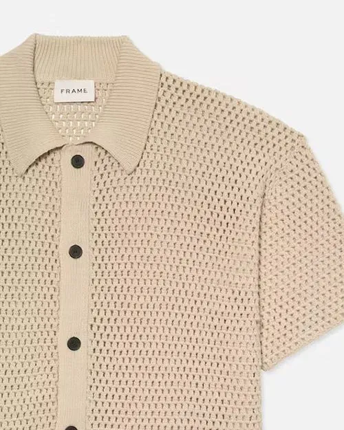 FRAME | Open Weave Cardigan | Ecru