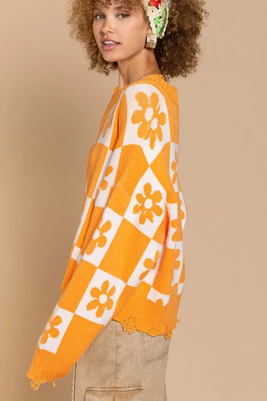 Fray Neckline Sweater