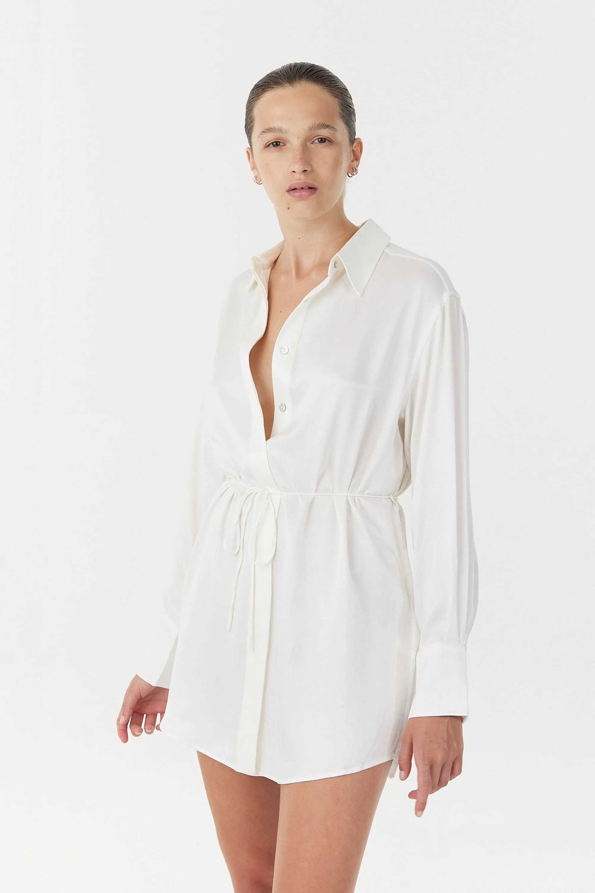 FREE FALL SHIRT DRESS | POWDER