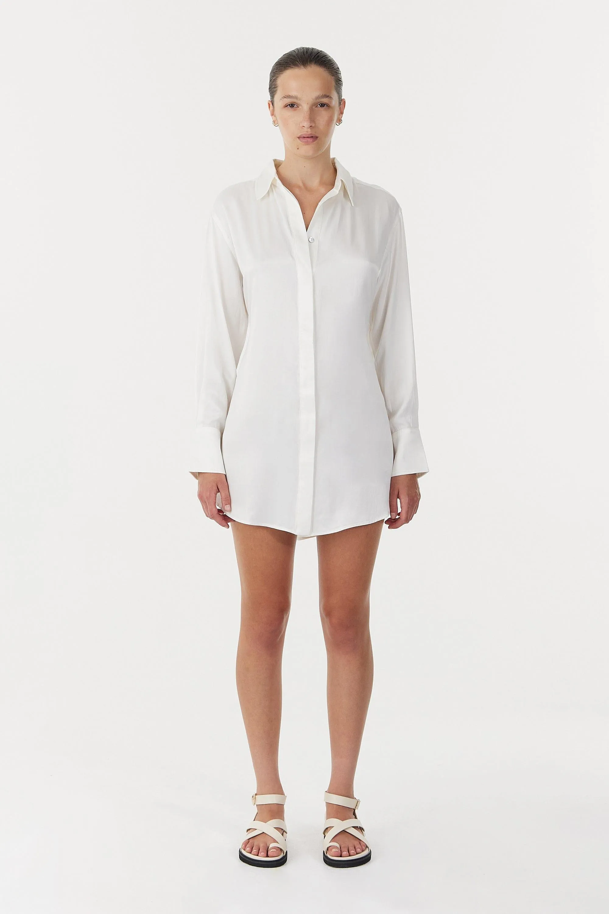 FREE FALL SHIRT DRESS | POWDER