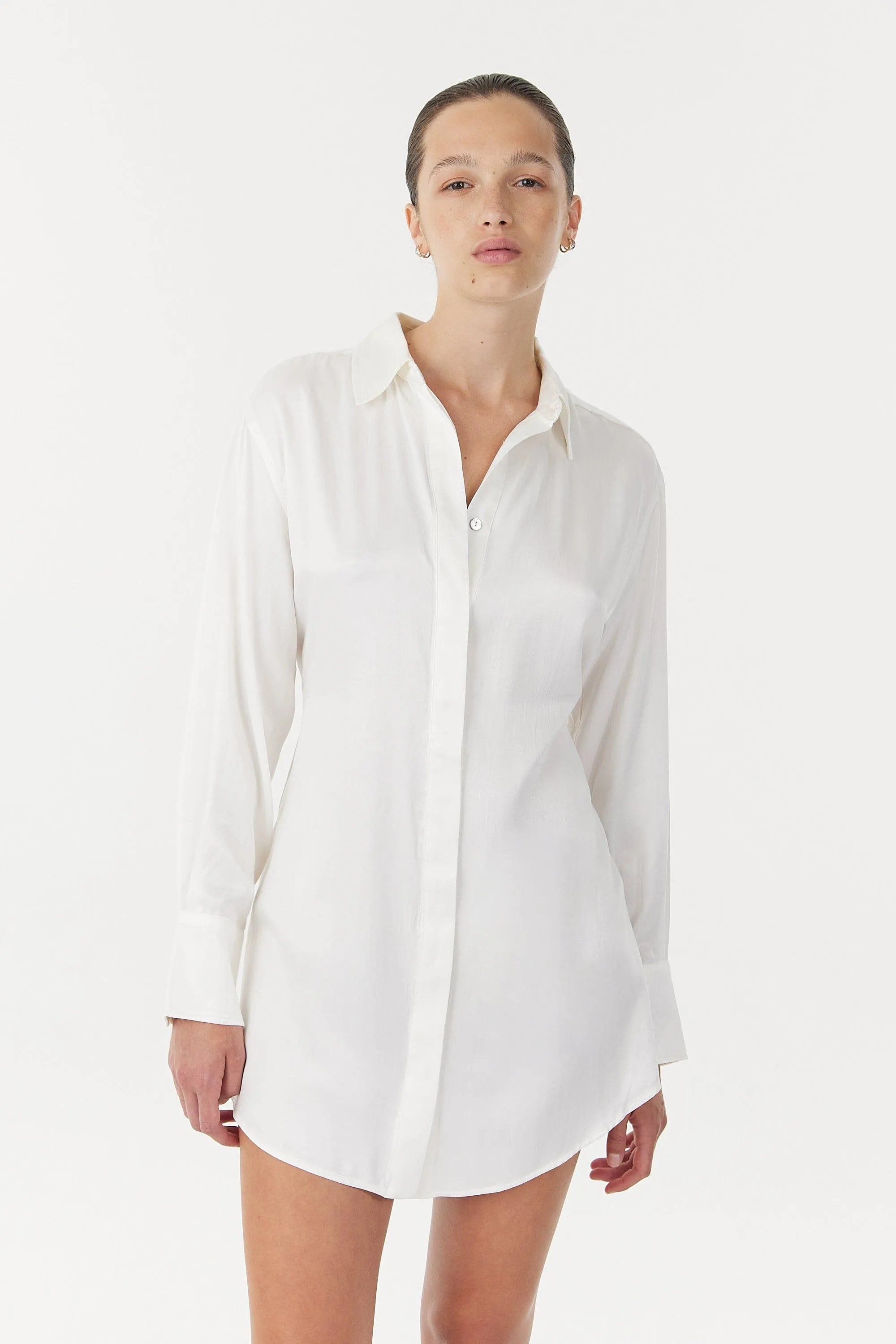 FREE FALL SHIRT DRESS | POWDER