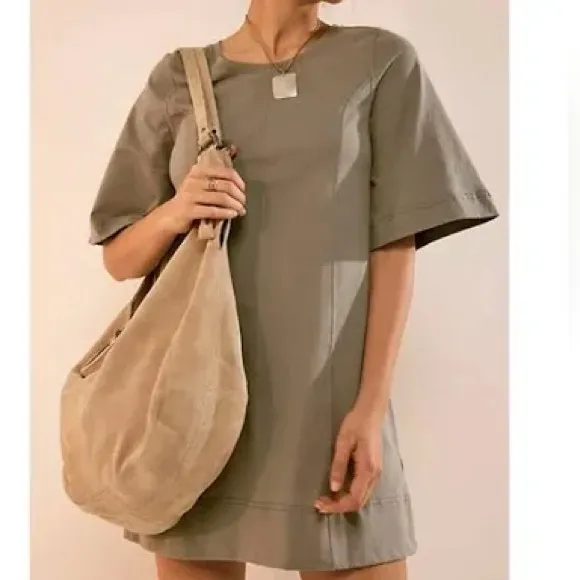 FREE PEOPLE Beach Portia Mini Dress Tofu Cream Tunic Medium NWT $68 MSRP