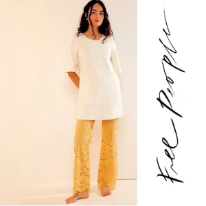 FREE PEOPLE Beach Portia Mini Dress Tofu Cream Tunic Medium NWT $68 MSRP
