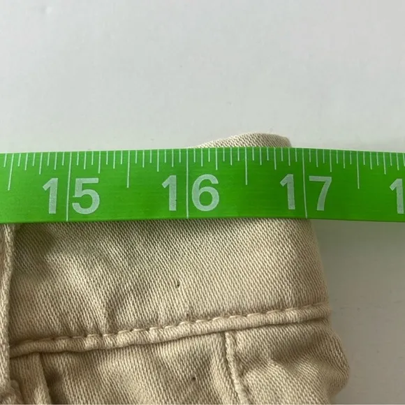 Free People Billie Chino Shorts Almond Milk Khaki Tan Size 12