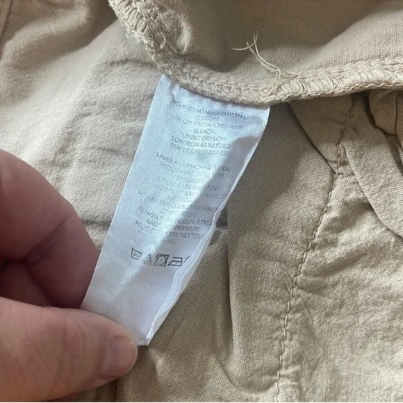 Free People Billie Chino Shorts Almond Milk Khaki Tan Size 14