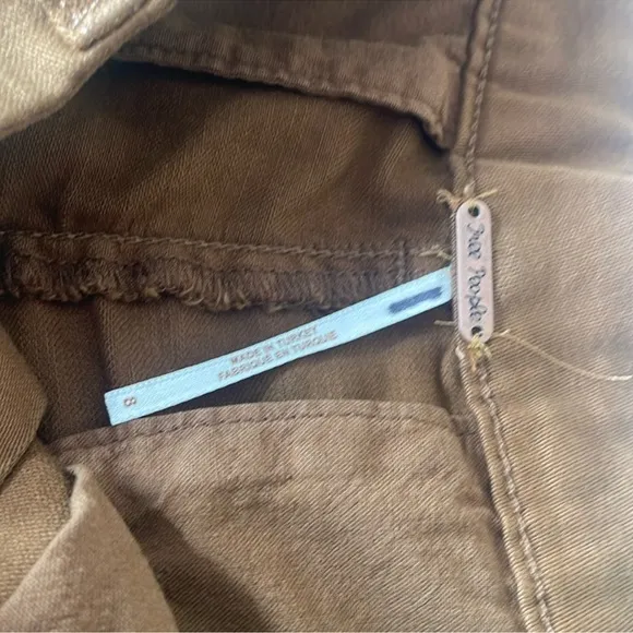 Free People Billie Chino Shorts Cigar Brown Size 8