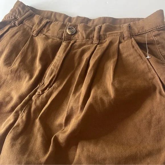 Free People Billie Chino Shorts Cigar Brown Size 8