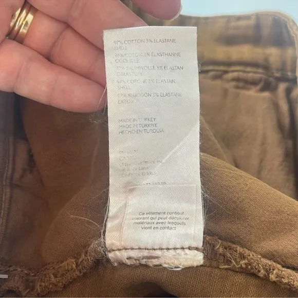 Free People Billie Chino Shorts Cigar Brown Size 8