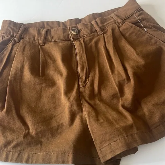 Free People Billie Chino Shorts Cigar Brown Size 8