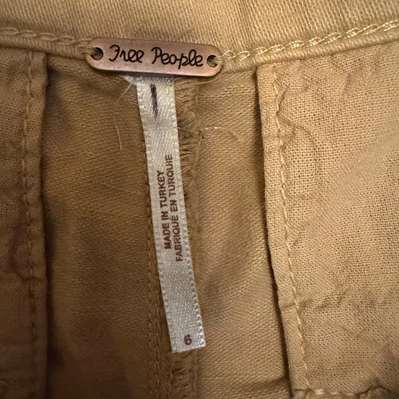 Free People Billie Chino Shorts Tan/Khaki