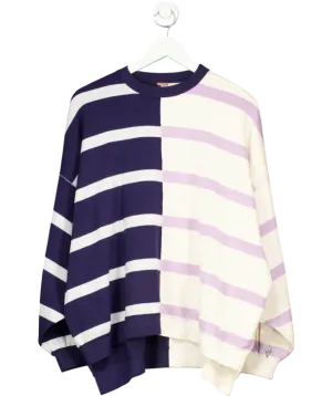 Free People Blue Uptown Stripe Jumper UK XS