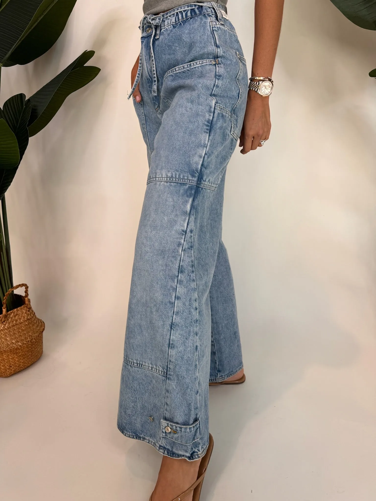 Free People CRVY Outlaw Wide Leg Jean