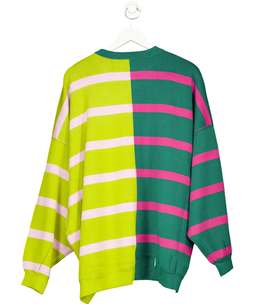 Free People Green Uptown Stripe Jumper UK S