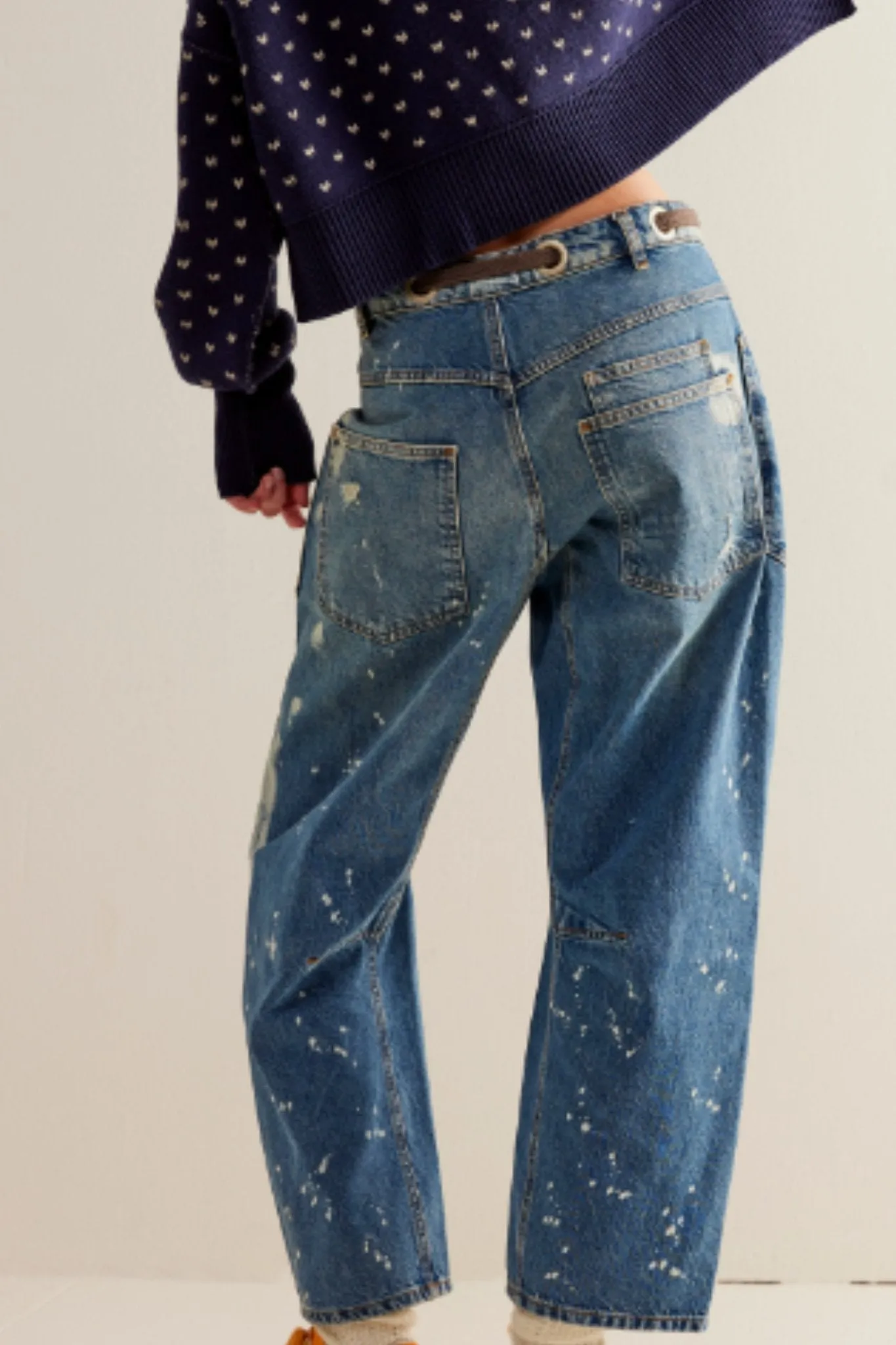 Free People: Moxie Low Slung Pull On Barrel Pant in Calypso