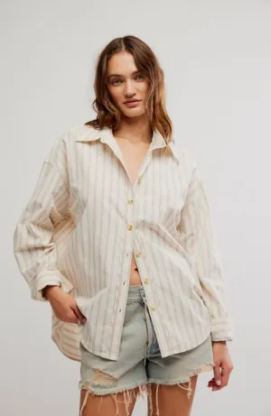 Free People - Striped Varsity Vibes Shirt