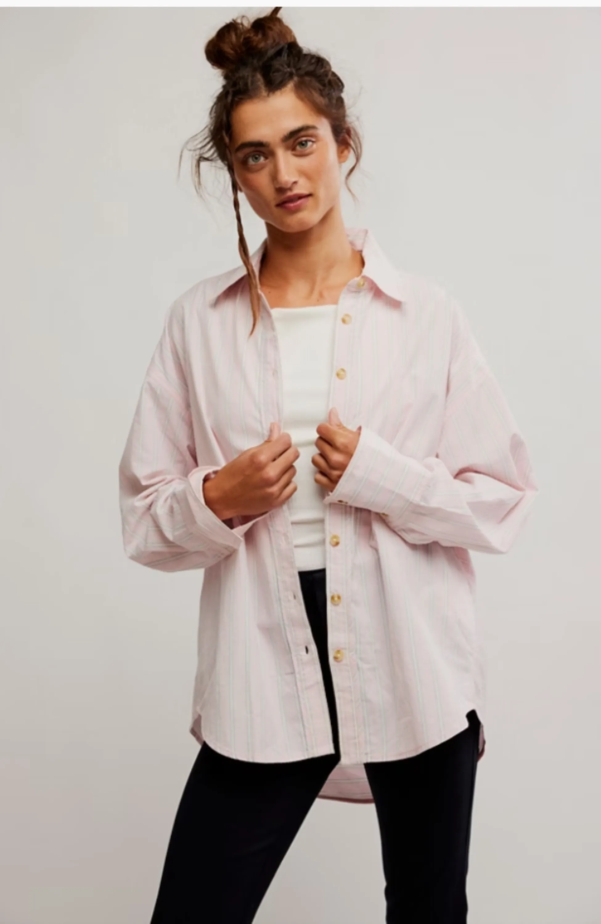 Free People - Striped Varsity Vibes Shirt
