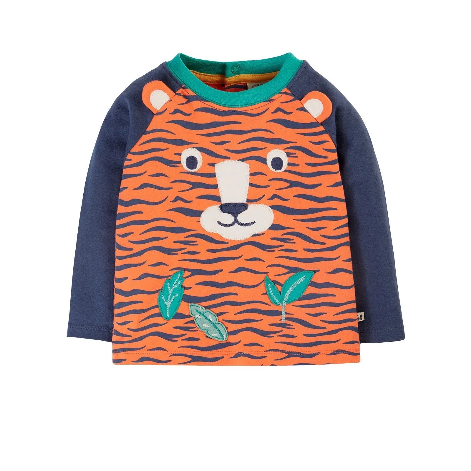 Frugi Happy Infant Top Tiger Face