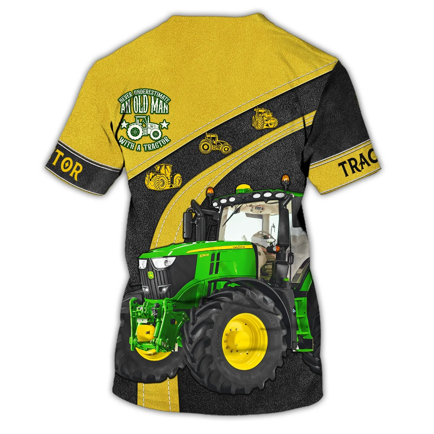 Funny Farmer - Never Underestimate An Old Man With A Tractor T-Shirt