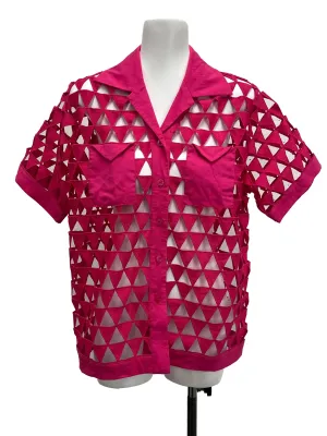 Fushcia Cut Out Blouse