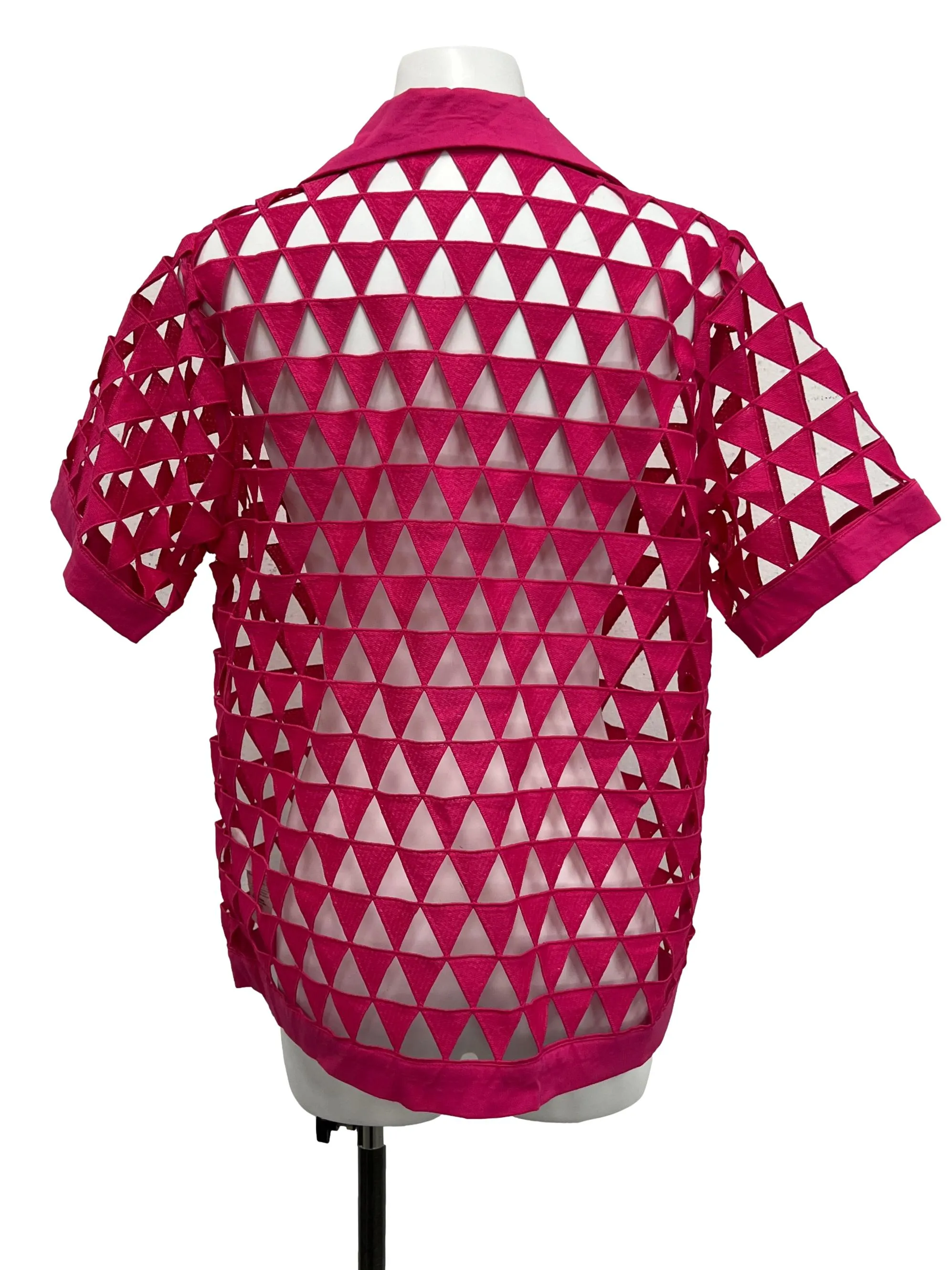 Fushcia Cut Out Blouse