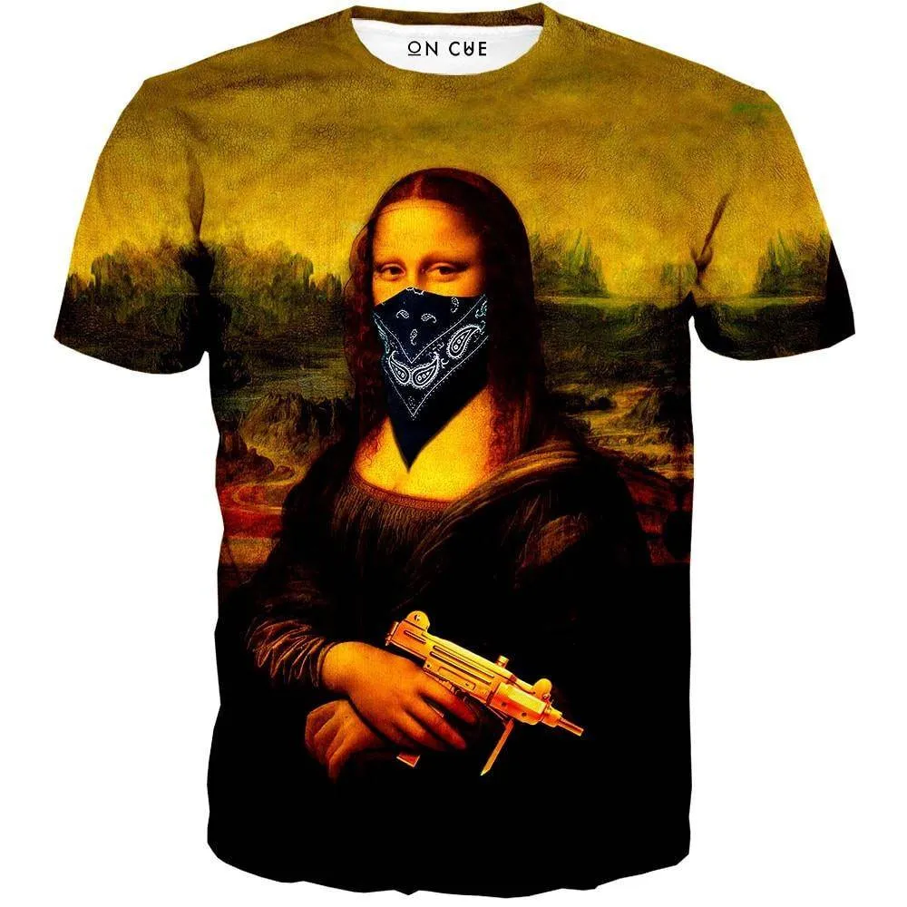 Gangster Mona Lisa T-Shirt
