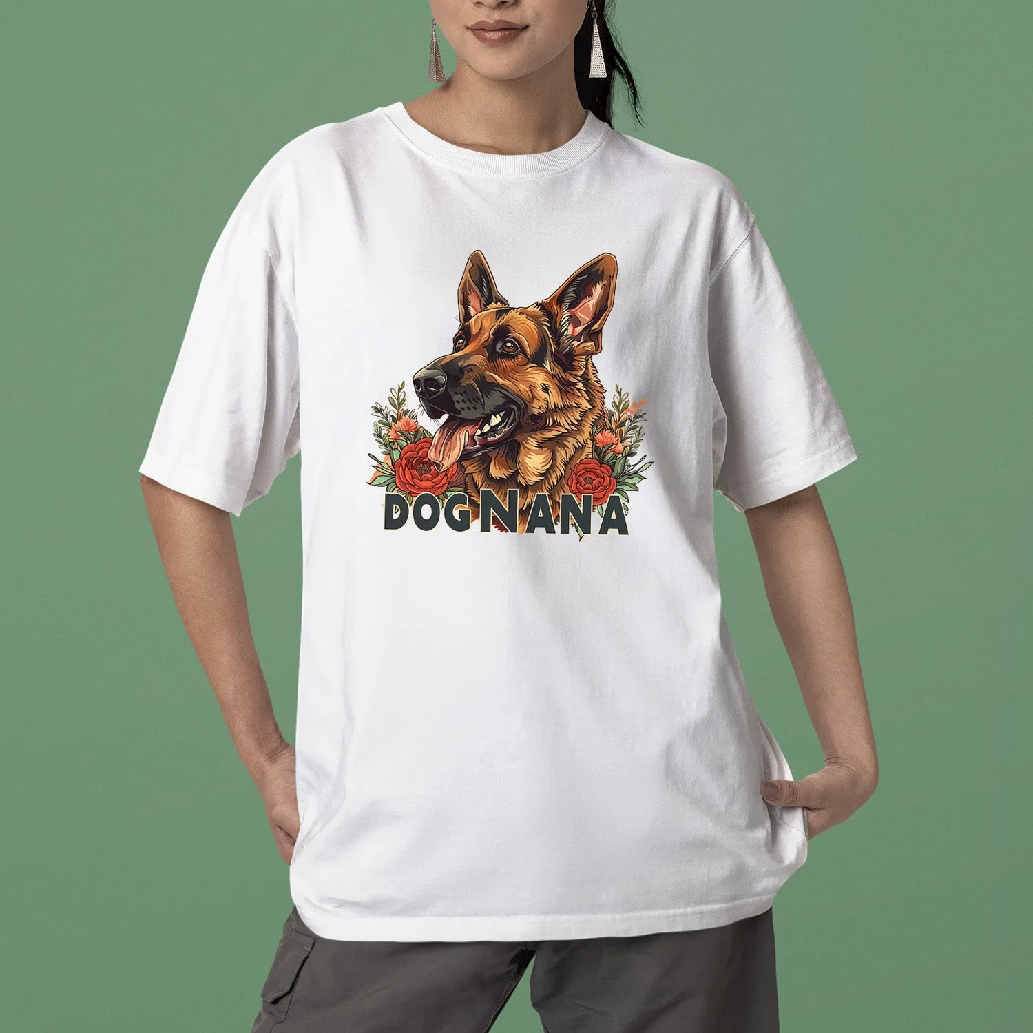German Shepherd Dog T-shirt, Pet Lover Shirt, Dog Lover Shirt, Dog Nana T-Shirt T-Shirt, Dog Owner Shirt, Gift For Dog Grandma, Funny Dog Shirts, Women Dog T-Shirt, Mother's Day Gift, Dog Lover Wife Gifts, Dog Shirt