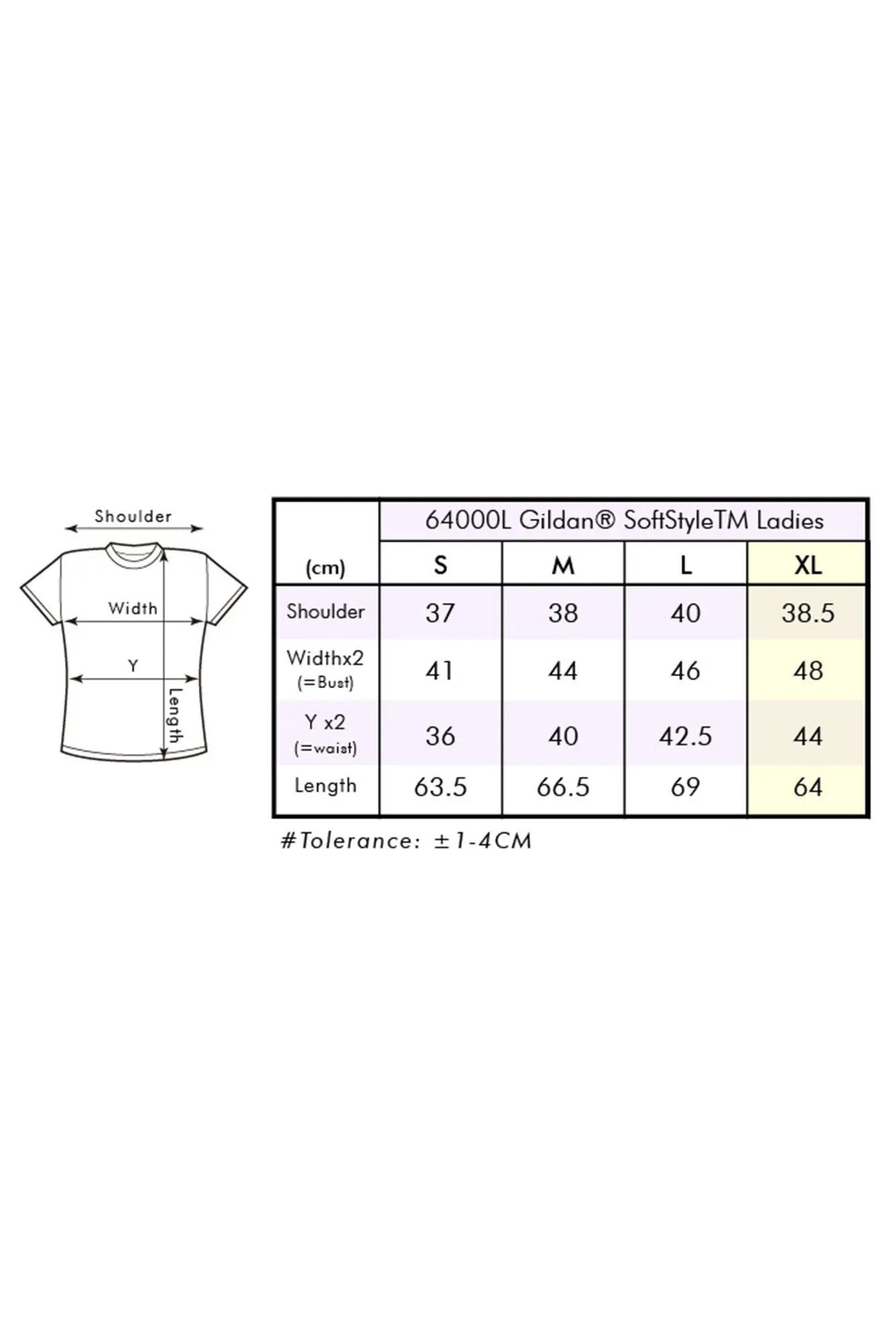 Gildan Ladies Short Sleeve Fitted T-Shirt