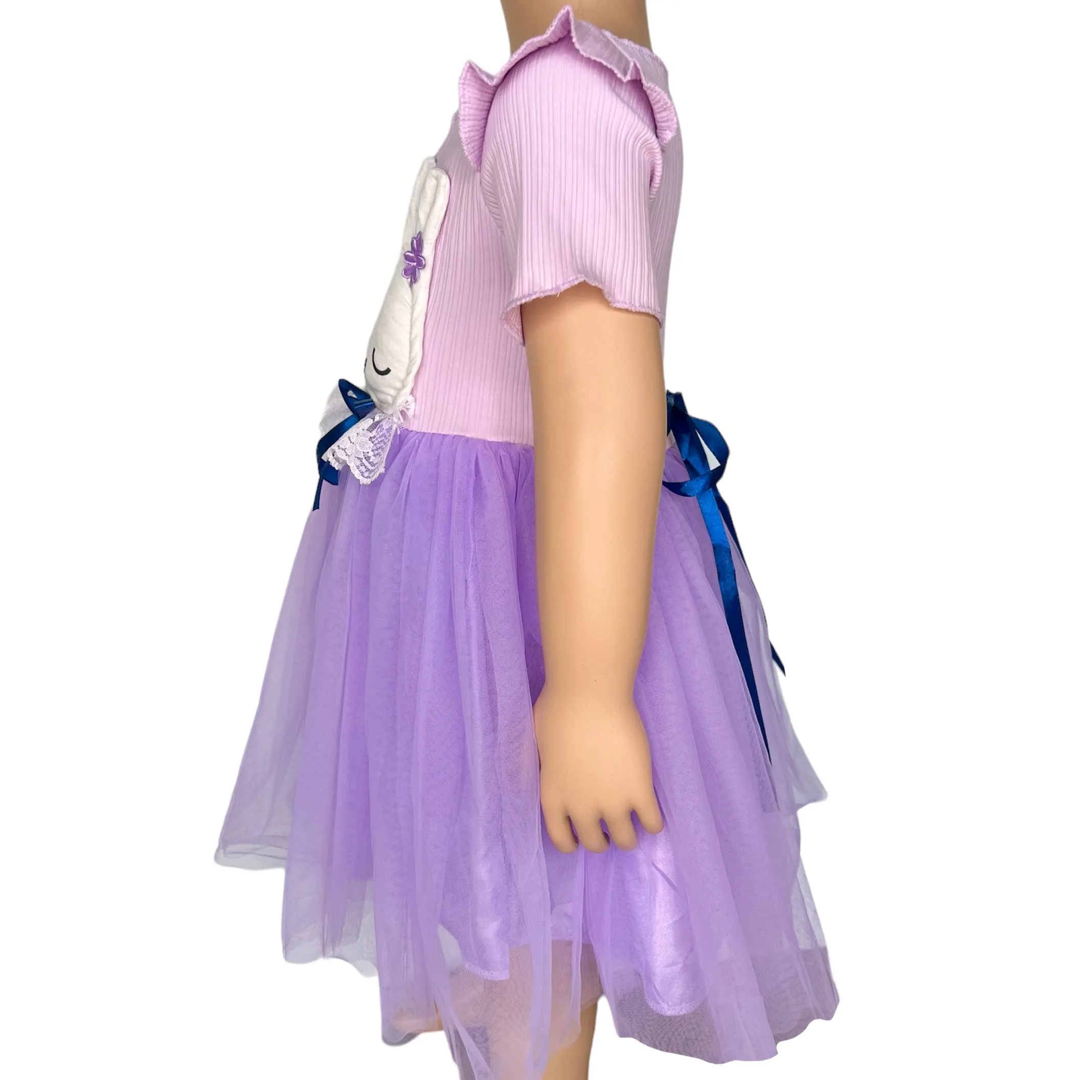 Girls Boutique Lilac Purple Tulle Easter Bunny Party Dress