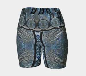 Glitter Yoga Shorts (Muliebris/Virilis)(Opal Skies Cantus Primus "Lūminōsitās") RJSTHs2024 RJS
