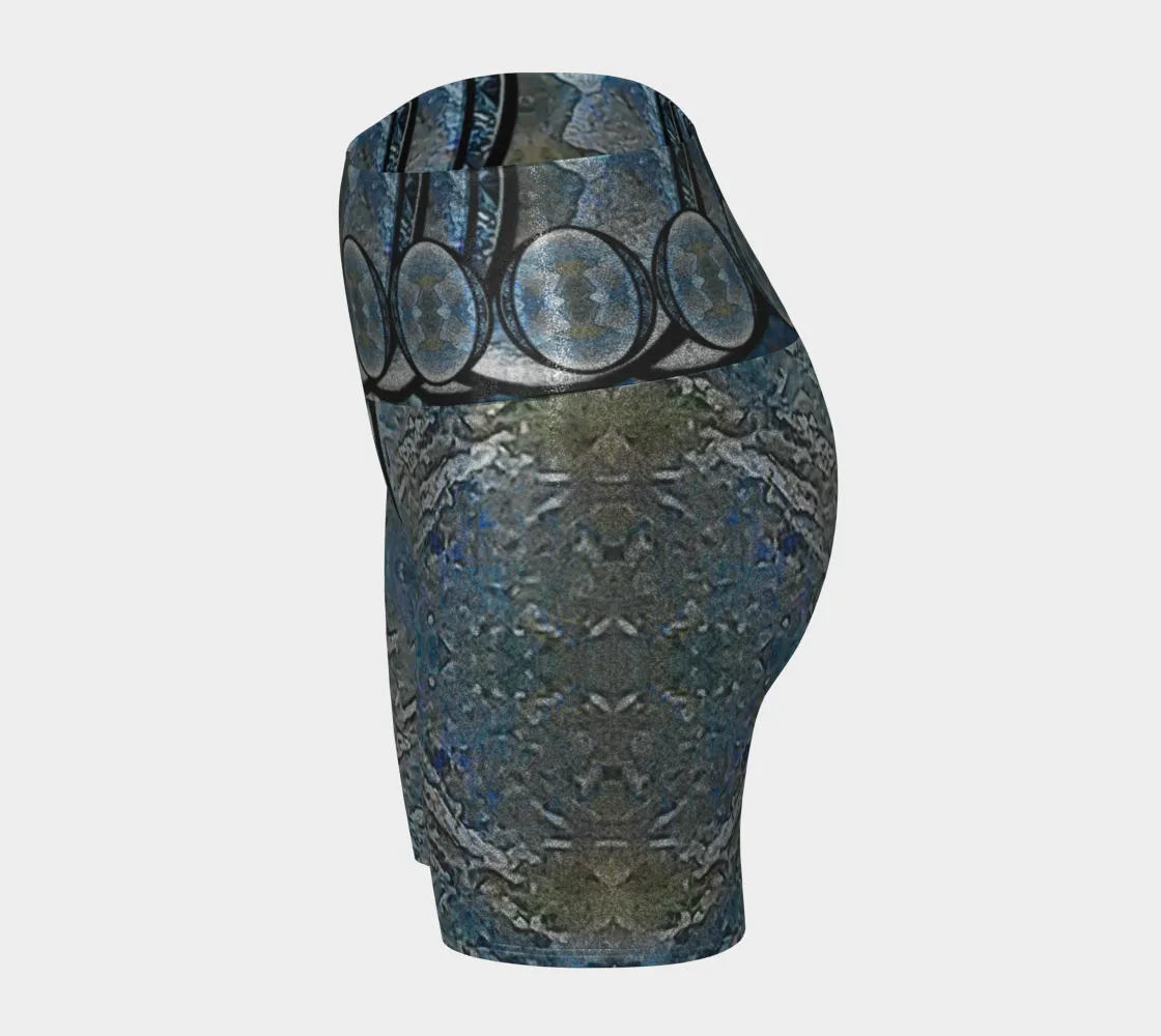 Glitter Yoga Shorts (Muliebris/Virilis)(Opal Skies Cantus Primus "Lūminōsitās") RJSTHs2024 RJS