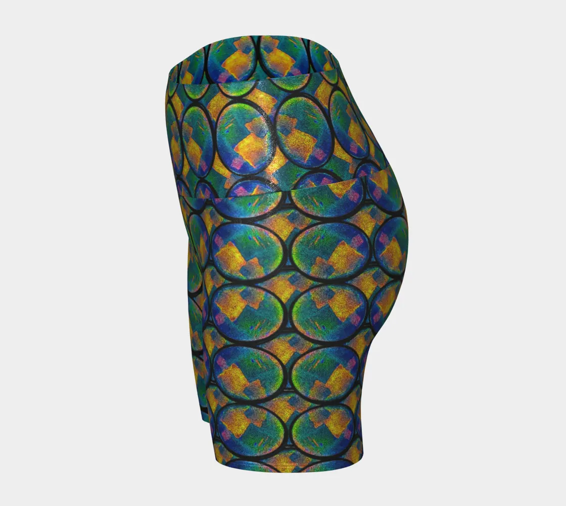 Glitter Yoga Shorts (Muliebris/Virilis)(Opal Skies Cantus Primus) RJSTHs2024 RJS