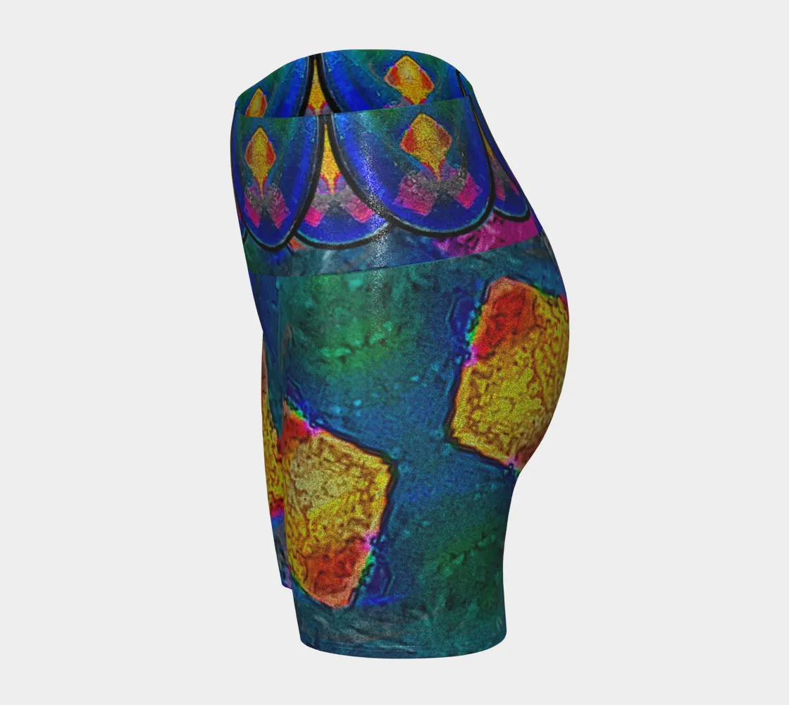 Glitter Yoga Shorts (Muliebris/Virilis)(Opal Skies Cantus Primus) RJSTHs2024 RJS