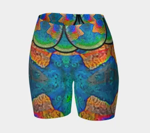 Glitter Yoga Shorts (Muliebris/Virilis)(Opal Skies Cantus Primus) RJSTHs2024 RJS