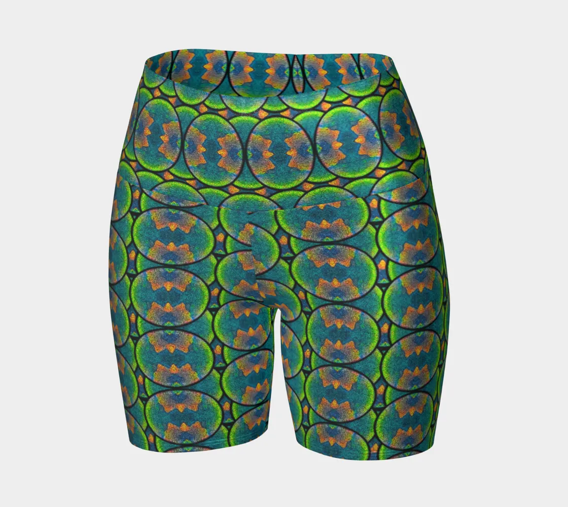 Glitter Yoga Shorts (Muliebris/Virilis)(Opal Skies Cantus Primus) RJSTHs2024 RJS