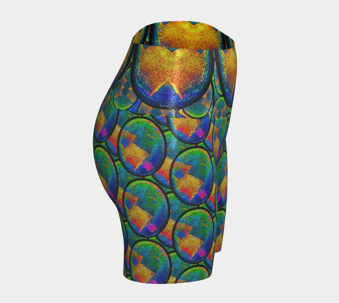 Glitter Yoga Shorts (Muliebris/Virilis)(Opal Skies Cantus Primus) RJSTHs2024 RJS