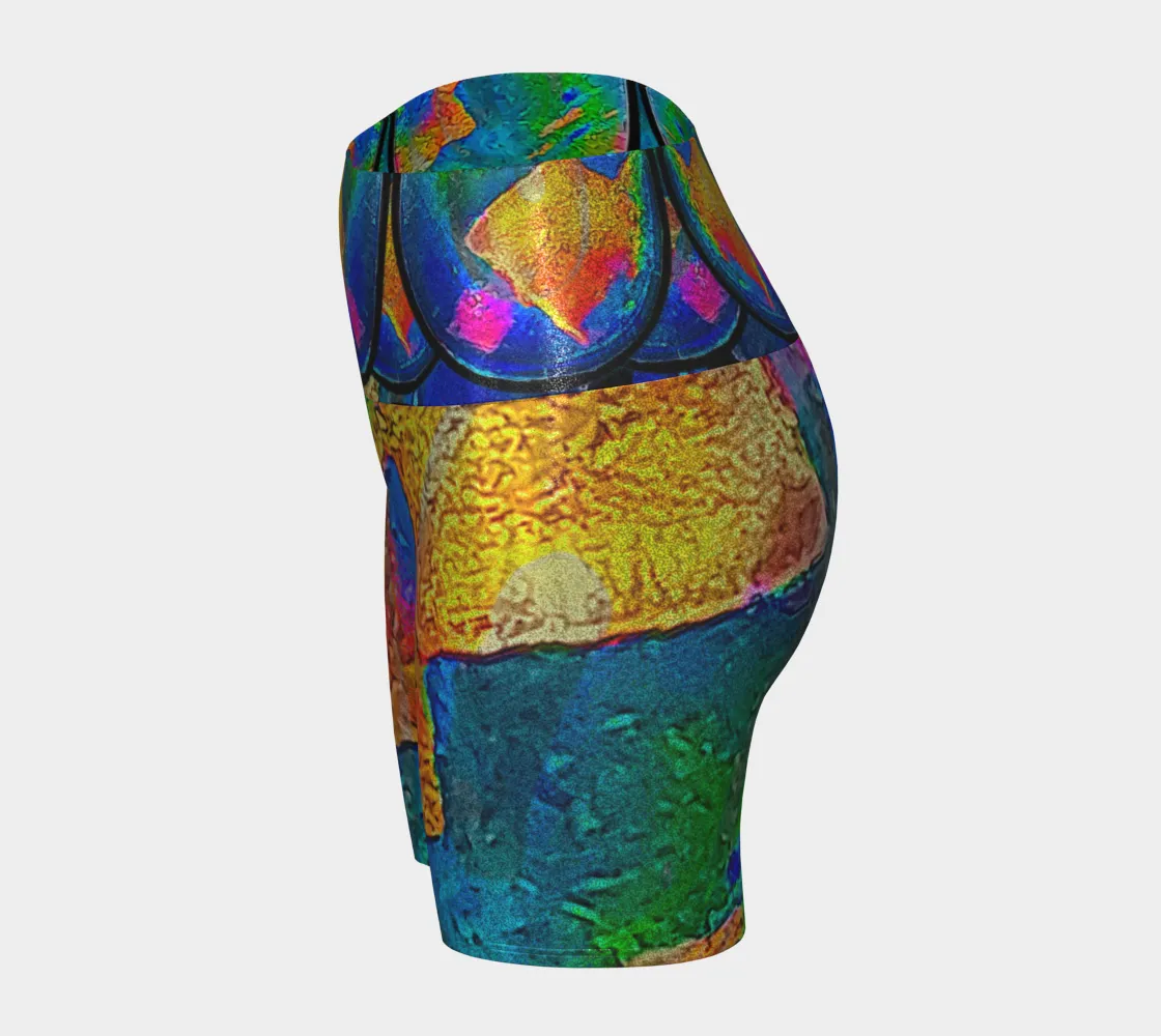 Glitter Yoga Shorts (Muliebris/Virilis)(Opal Skies Cantus Primus) RJSTHs2024 RJS
