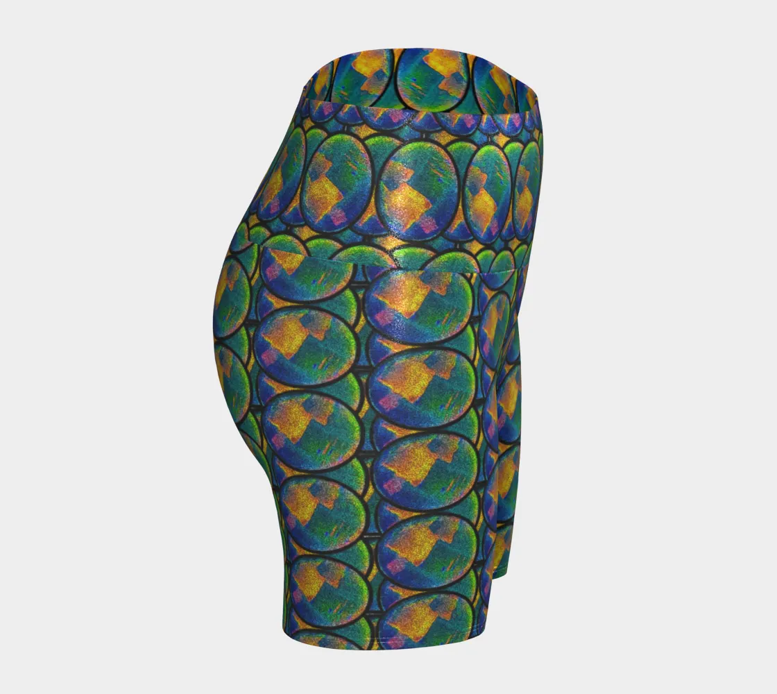 Glitter Yoga Shorts (Muliebris/Virilis)(Opal Skies Cantus Primus) RJSTHs2024 RJS