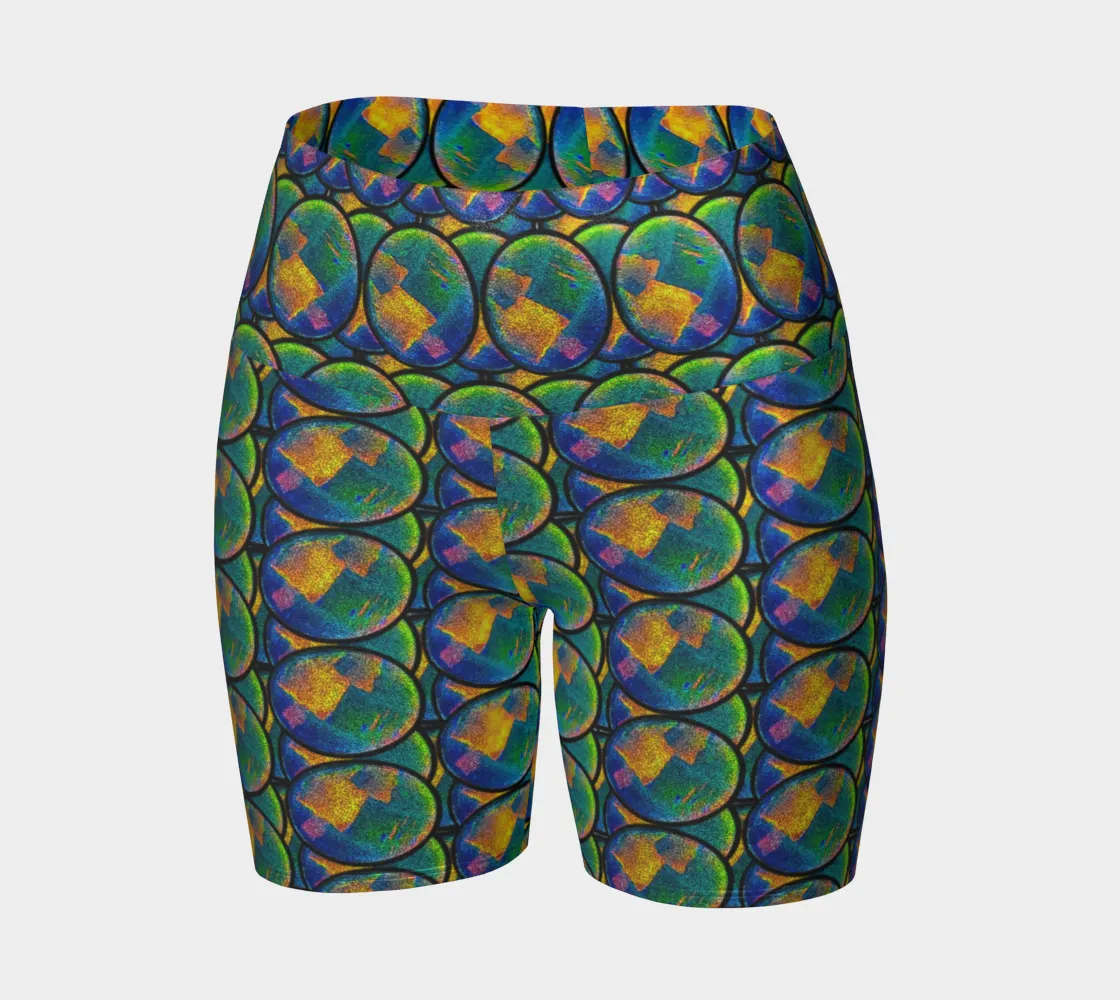 Glitter Yoga Shorts (Muliebris/Virilis)(Opal Skies Cantus Primus) RJSTHs2024 RJS