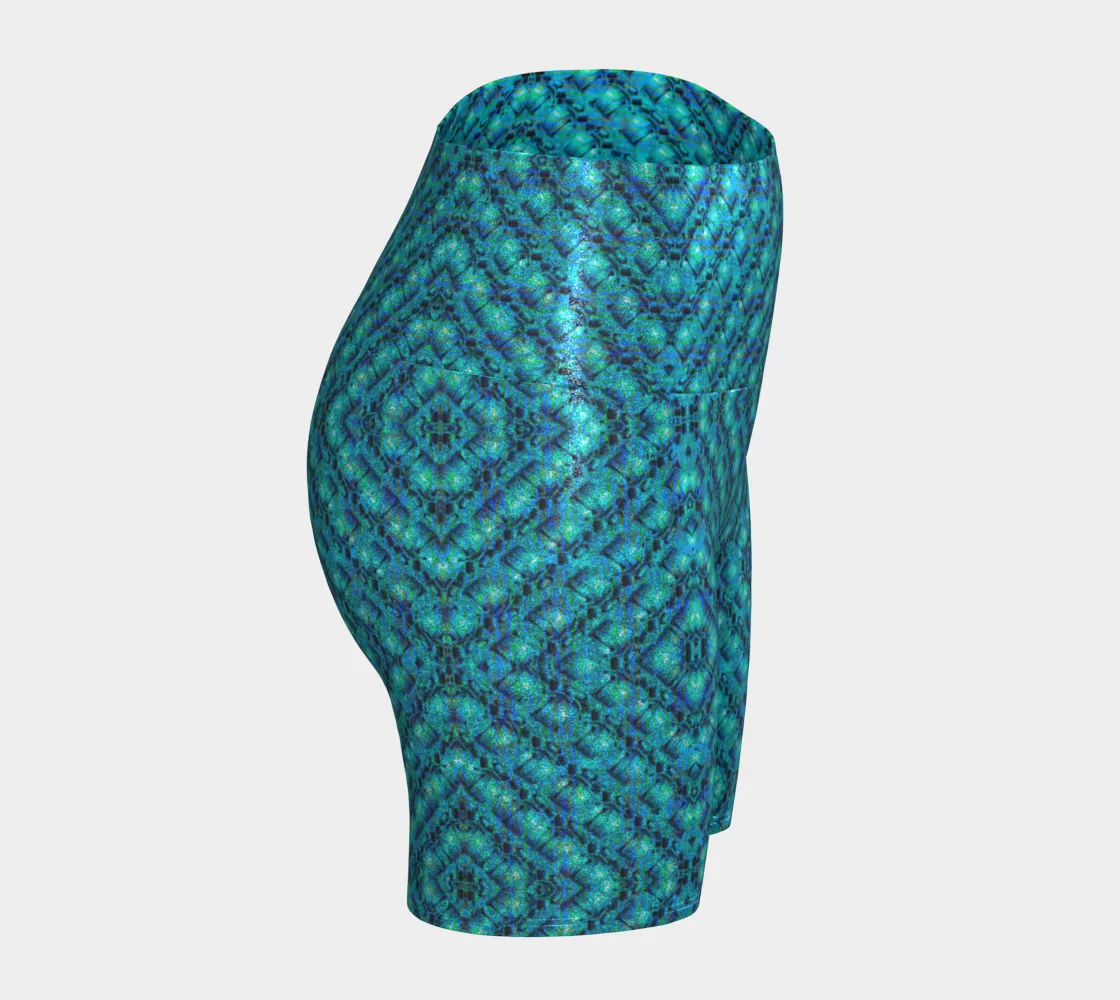 Glitter Yoga Shorts (Muliebris/Virilis)(Sugar Stick Twirl (Elder Gift) Blue Logo) RJSTHs2024 RJS