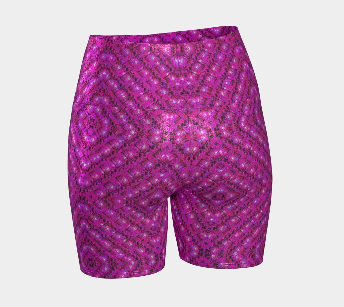 Glitter Yoga Shorts (Muliebris/Virilis)(Sugar Stick Twirl (Elder Gift) Pink Logo) RJSTHs2024 RJS