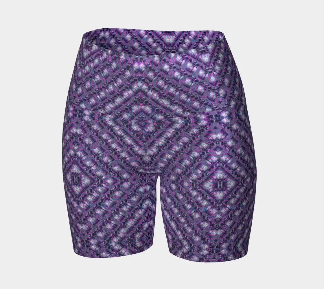 Glitter Yoga Shorts (Muliebris/Virilis)(Sugar Stick Twirl (Elder Gift) Purple Logo) RJSTHs2024 RJS