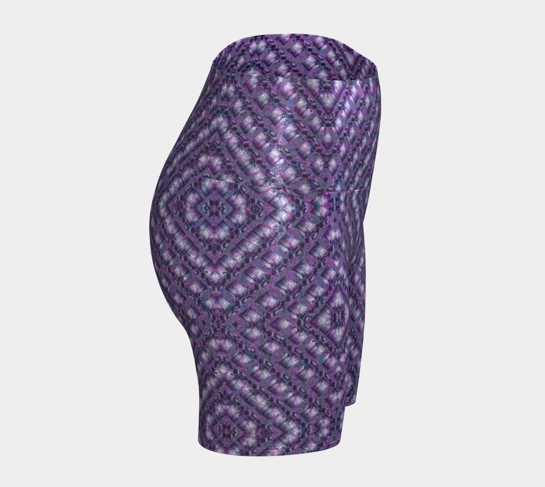 Glitter Yoga Shorts (Muliebris/Virilis)(Sugar Stick Twirl (Elder Gift) Purple Logo) RJSTHs2024 RJS