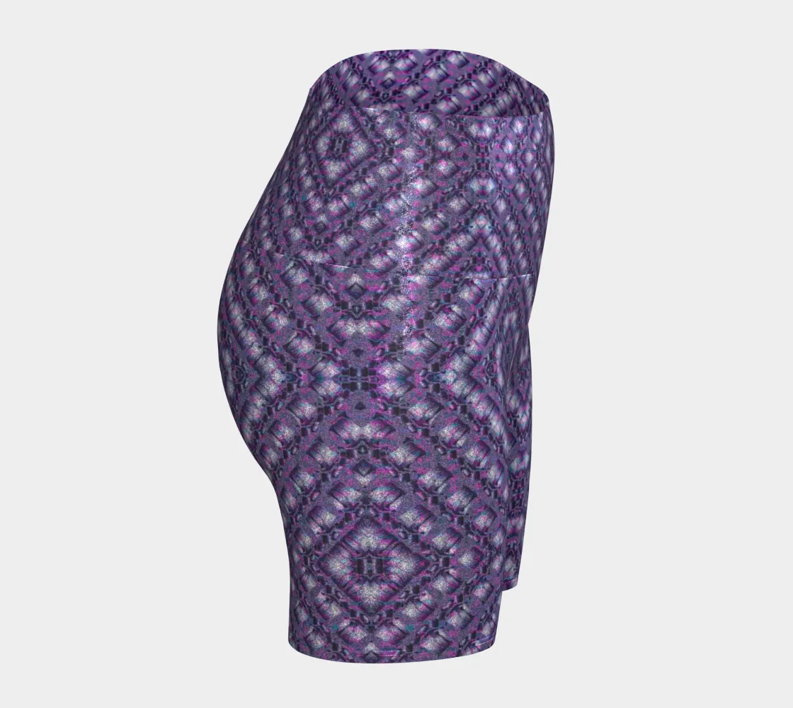 Glitter Yoga Shorts (Muliebris/Virilis)(Sugar Stick Twirl (Elder Gift) Purple Logo@Alchemic) RJSTHW2024 RJS