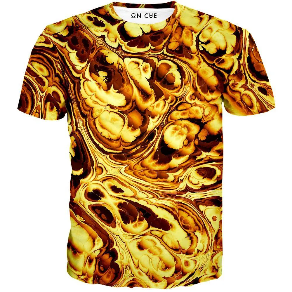Gold Abstract Painting T-Shirt