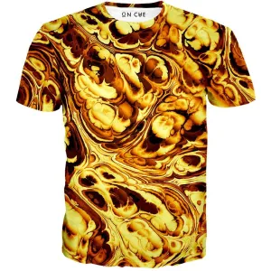Gold Abstract Painting T-Shirt